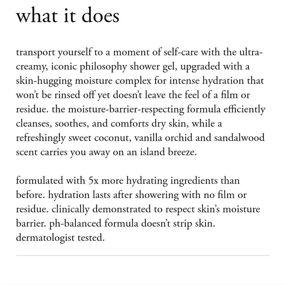 Philosophy refreshing coconut